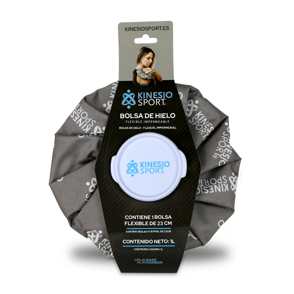 Bolsa de Hielo Flexible Impermeable KinesioSport - Gris