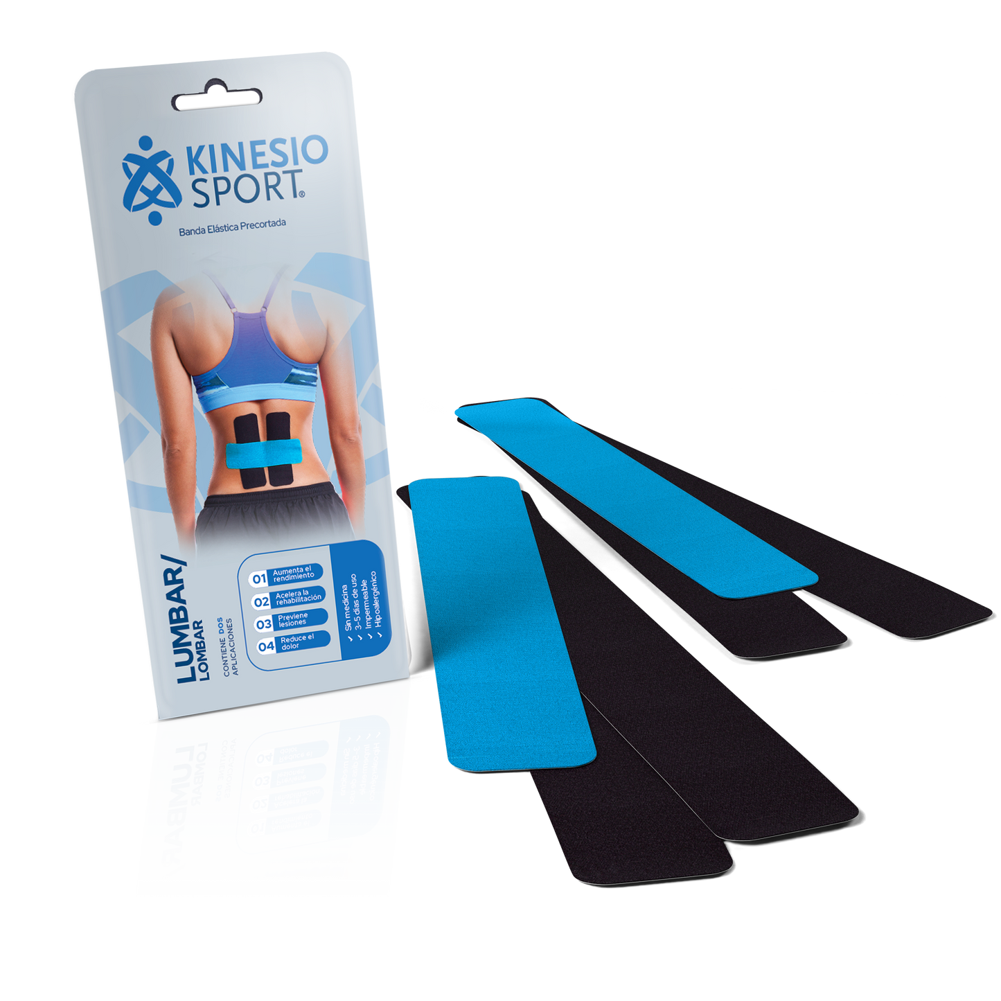 Cinta Elástica Adhesiva Precortada - Lumbar