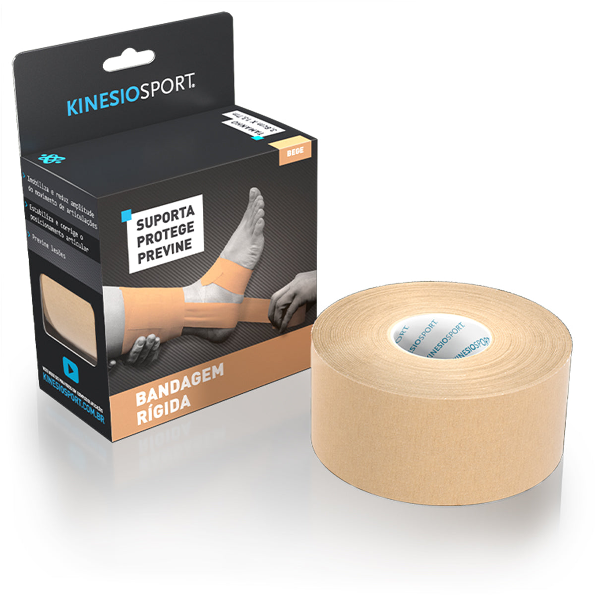 Fita Rígida KinesioSport 3,8cm x 13,7m - Bege